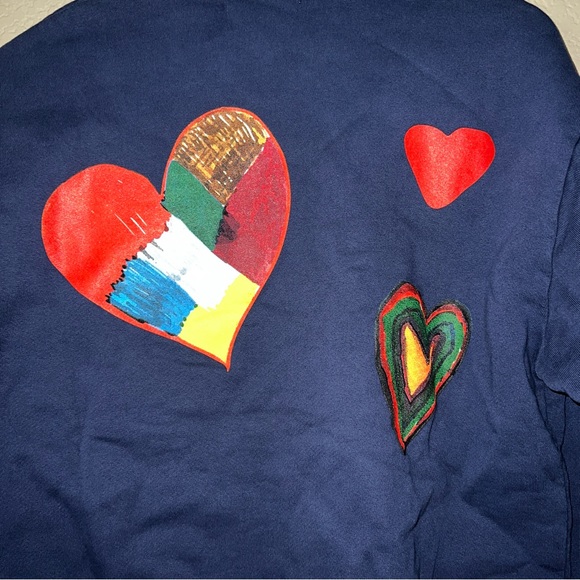 NEW KIDS WORLDWIDE DREAM BIG BLUE Crew Neck Sweater NWT Size Small Unisex - Picture 9 of 12